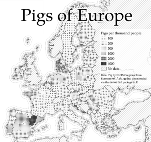 Read more about the article Europakarte der Schweine – Dänemark und Spanien haben Schwein gehabt. In Rheinland-Pfalz sind nur wenige Schweine