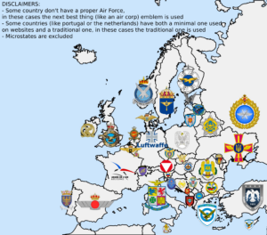 Read more about the article Europakarte der europäischen Luftstreitkräfte