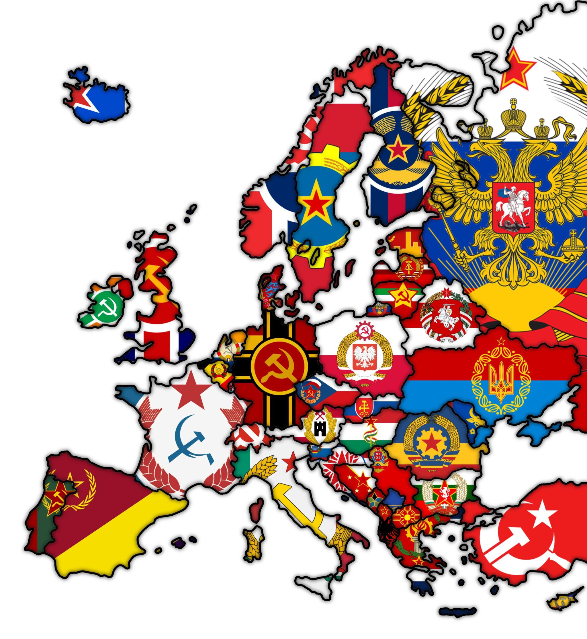 Read more about the article Russland würde es gut finden. Europakarte zeigt ein rein kommunistisches Europa
