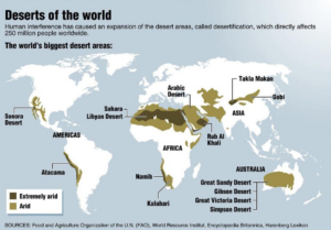 Read more about the article Weltkarte zeigt Wüsten auf der ganzen Welt.