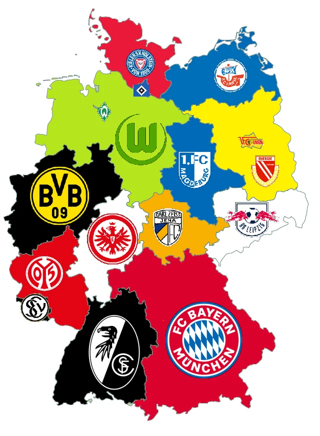 Read more about the article Deutschlandkarte zeigt die erfolgreichsten Fußballvereine eines Bundeslandes – Bayern für Bayern und BVB für NRW ist ja (leider) klar. Aber kennen Sie die Bundesländer von Jena und Elversberg?