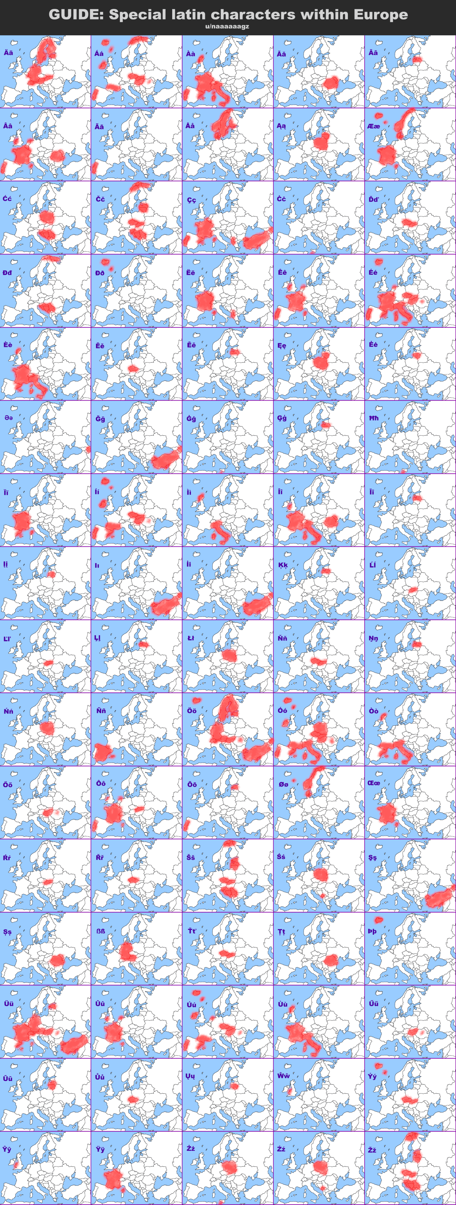 Read more about the article Spezielle lateinische Sonderzeichen in Europa. Zahlreiche Sonderzeichen existieren überall in Europa. Es gibt überraschende Gemeinsamkeiten je nach Region.